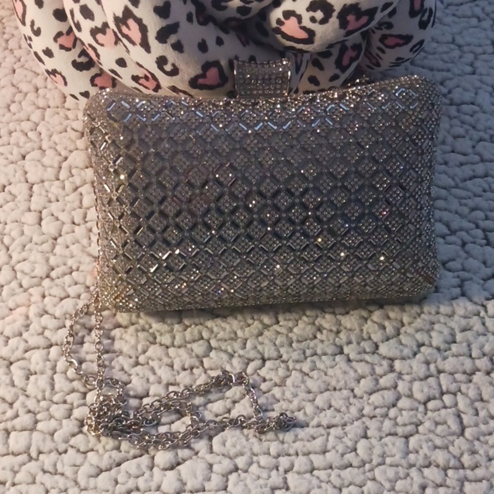 Elegant Silver Clutch Bag